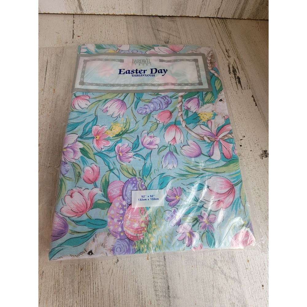 Easter day 52x52" NEW floral reusable tablecloth tulip spring home decor kitchen